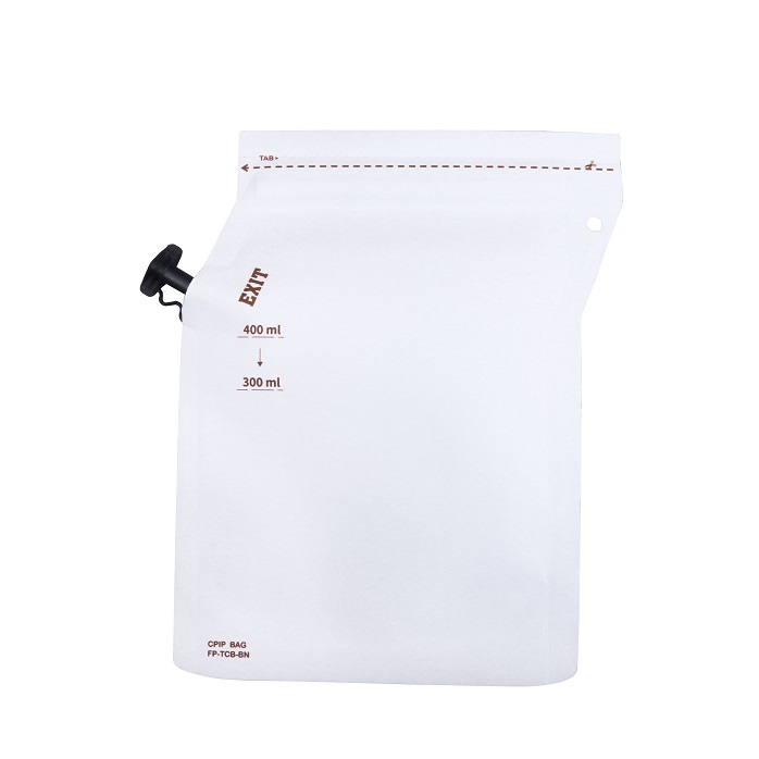 Portable Recyclable Paper Resealable Stand Up Coffee Brew Bag with Spout