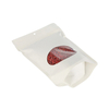 High Barrier Dried Food Packaging Resealable White Kraft Stand Up Pouches with Window
