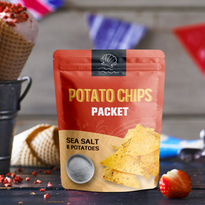 Eco Friendly Biodegradable Stand Up Potato Chips Pouch with Window