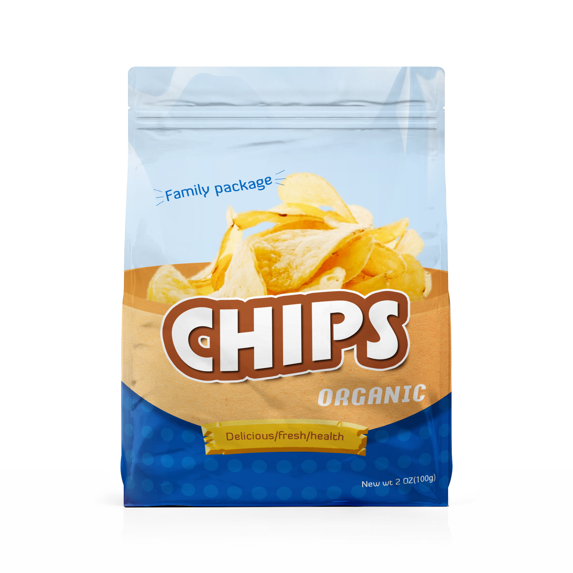 Compostable Chips Bags with Zipper