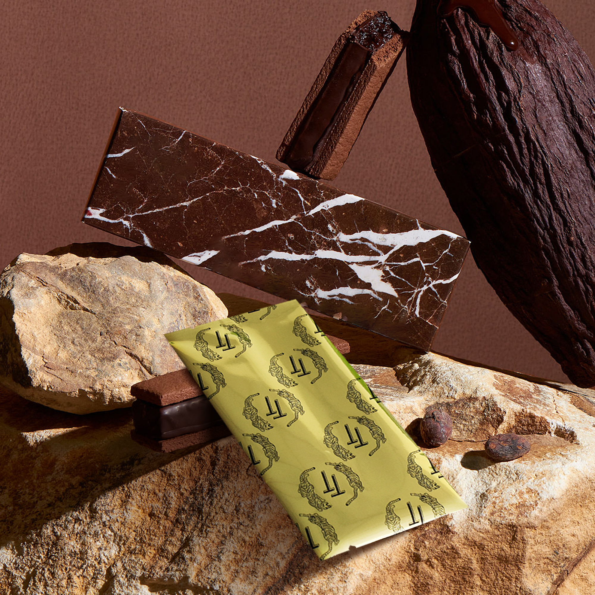 Food Grade Matt White Biodegradable Chocolate Flat Pouches Heat Seal