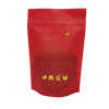Food Grade Waterproof Wholesale Gravure Printing Compostable Red Rice Paper Zipper Coffee Bag
